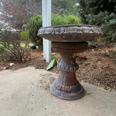 2 PIECE CONCRETE BIRD BATH