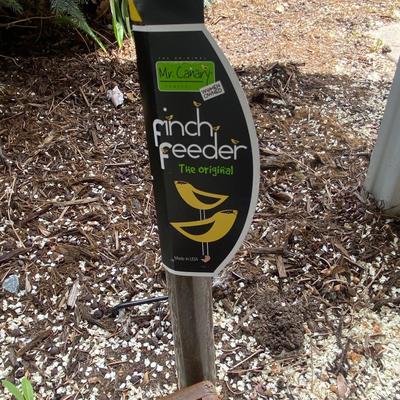 WILD BIRDS UNLIMITED FEEDER, SHEPHERD HOOK, WIND CHIME & TIN SIGNS,