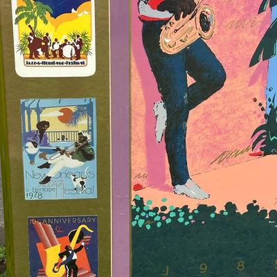1985 New Orleans Jazz & Heritage Fest Numbered & Framed