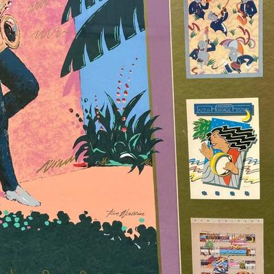 1985 New Orleans Jazz & Heritage Fest Numbered & Framed