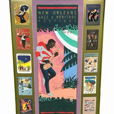1985 New Orleans Jazz & Heritage Fest Numbered & Framed