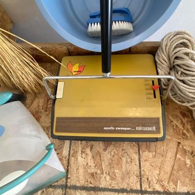 CLEANING SUPPLIES, MOP, BROOM CARPET SWEEPER & MORE