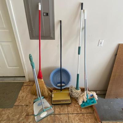 CLEANING SUPPLIES, MOP, BROOM CARPET SWEEPER & MORE