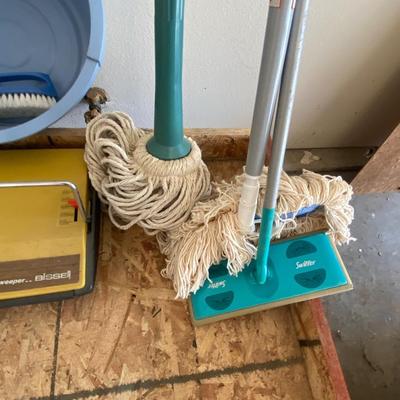 CLEANING SUPPLIES, MOP, BROOM CARPET SWEEPER & MORE
