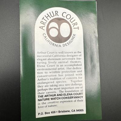 Arthur Court Elephants Aluminum Bread Tray In Original Box