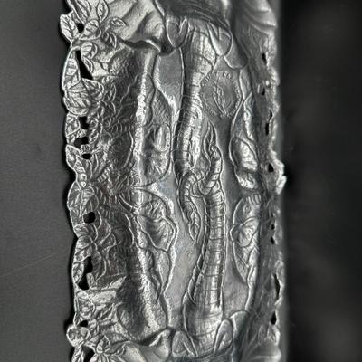 Arthur Court Elephants Aluminum Bread Tray In Original Box