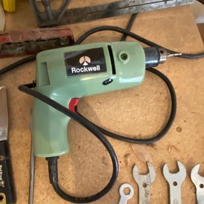 ROCKWELL CORDED DRILL, CRAFTSMAN SOCKETS, DRILL BITS AND MORE