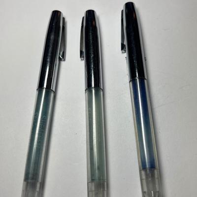 Schaefer translucent fountain pens (M, F, F)