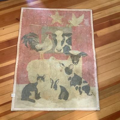 K710 Barnyard Hooked Wool Rug