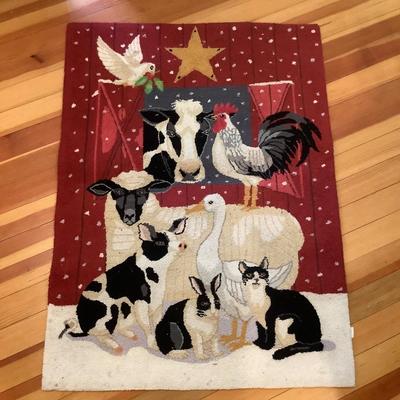 K710 Barnyard Hooked Wool Rug