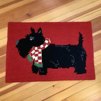 K711 Scotty Dog Hooked Wool Rug