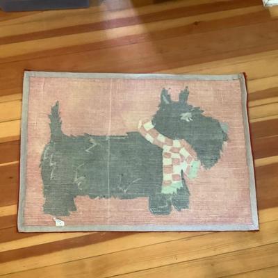 K711 Scotty Dog Hooked Wool Rug