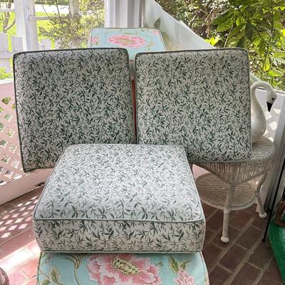 P615 Set of Three Green Leaf Cushions