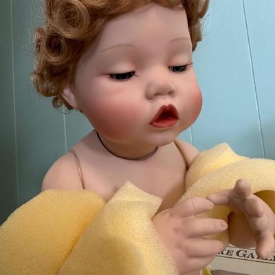Ashton-Drake “Clean As A Whistle” Porcelain Doll with Accessories *New in Box*