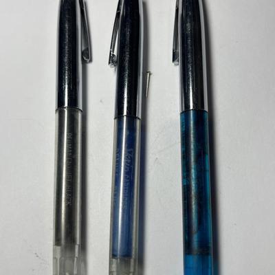 Sheaffer translucent fountain pens (M, F, F)