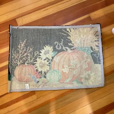 K719 Pumpkin Fall Hooked Wool Rug