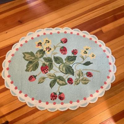 K721 Strawberry Hooked Wool Rug by Madcap Cottage