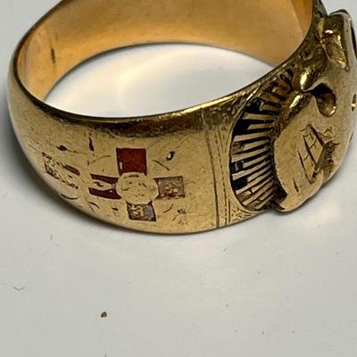 Man’s double eagle ring - 14k