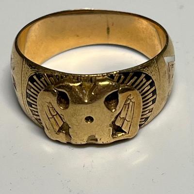 Man’s double eagle ring - 14k