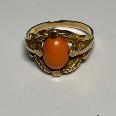 Ring and post earrings