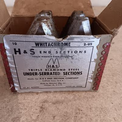 WHITACHROME H & S END SECTIONS "KEEPS MOWERS FROM PLUGGING"