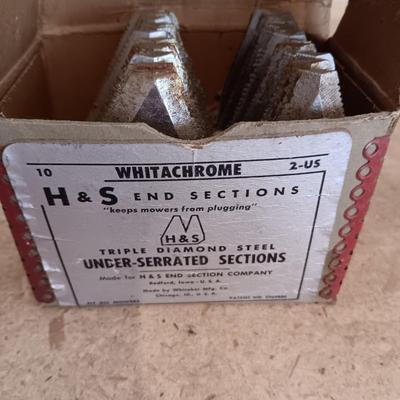 WHITACHROME H & S END SECTIONS "KEEPS MOWERS FROM PLUGGING"