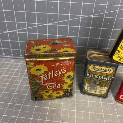 Fun! Spice and Tea Tins, Antique 