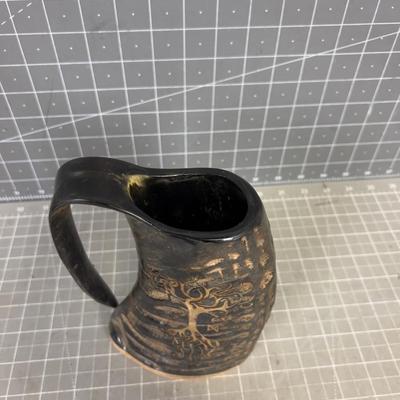 Carved HORN with A Tree INTERESTING! Mug