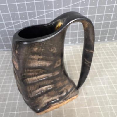 Carved HORN with A Tree INTERESTING! Mug
