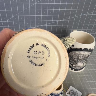 German Beer Stein Collection, (4) 