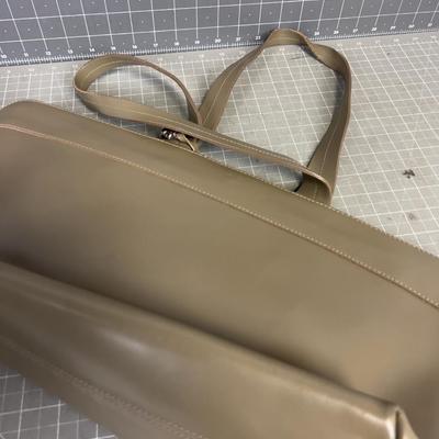 FURLA Taupe/Gray Leather Purse