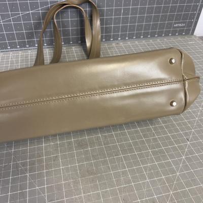 FURLA Taupe/Gray Leather Purse
