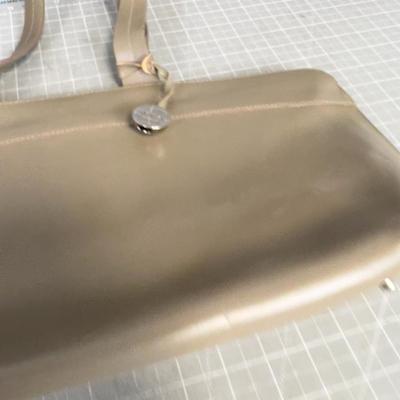 FURLA Taupe/Gray Leather Purse
