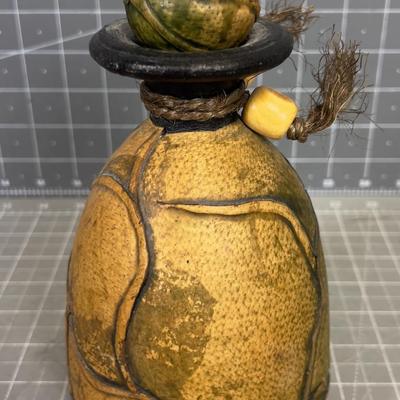 Leather Wrapped Bottle/Jug with Stoppers FASCINATING!! 