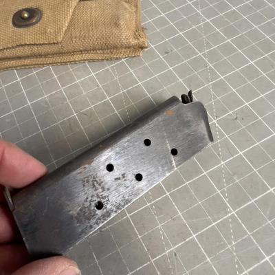 WWI Magazine Pouch, with Magazine Included, MILITARY COLLECTIBLE! 