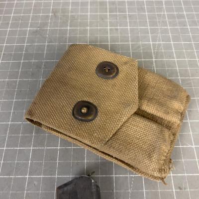 WWI Magazine Pouch, with Magazine Included, MILITARY COLLECTIBLE! 