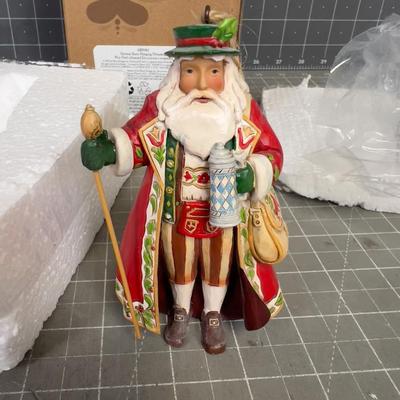 JIM SHORE: German Santa Ornament NEW in the Box.