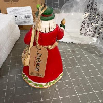 JIM SHORE: German Santa Ornament NEW in the Box.