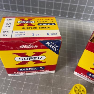 2 Boxes of Western Super X 20 Guage Shot Gun Shells, New old Stock