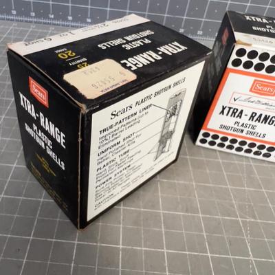 2 Boxes of SEARS Extra Range 20 Guage Shot Gun Shells, New Old Stock. 