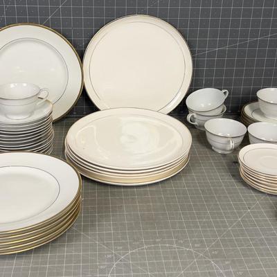 Mix of Gold Rimmed China; 3 Different Patterns, Partial
