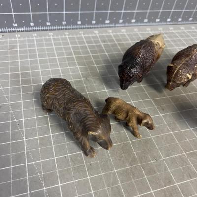 Antique Celluloid Animals; Buffalo Bear and Lion, Oh My!