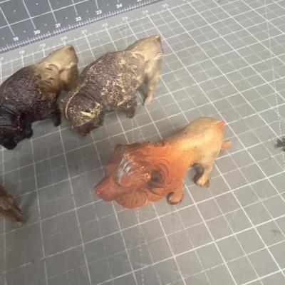 Antique Celluloid Animals; Buffalo Bear and Lion, Oh My!