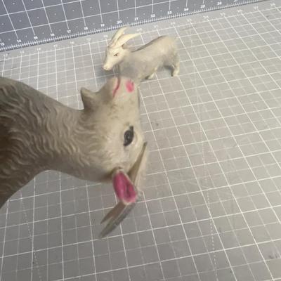 Antique Celluloid Animals; Goats