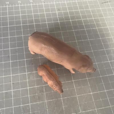 Antique Celluloid Animals; Pigs