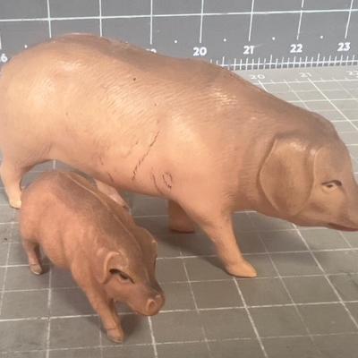 Antique Celluloid Animals; Pigs