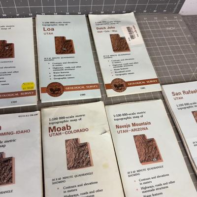 Utah Topographic Maps LOTS (19 Maps) All Utah. 