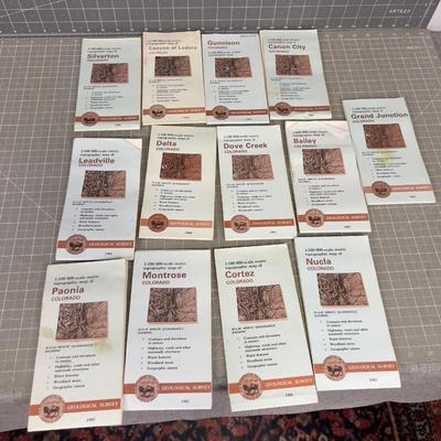 Colorado Topographic Maps LOTS (13 Maps) All Colorado  