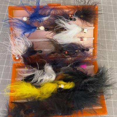 Hand Tied Jigs in a Fly Case