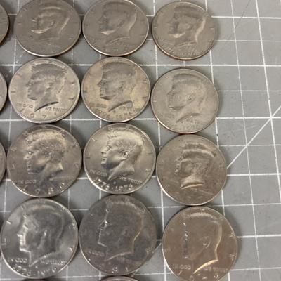 Kennedy Half Dollars, 36 Total 